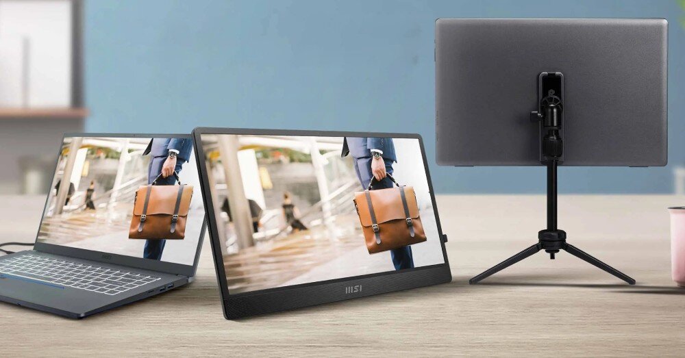 Monitor MSI Pro MP161 E2 15.6 1920x1080px IPS 4 ms [GTG] wygląd zastosowanie