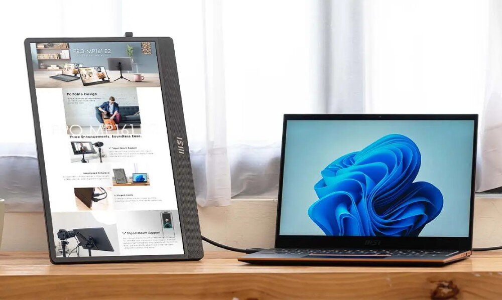 Monitor MSI Pro MP161 E2 15.6 1920x1080px IPS 4 ms [GTG] cechy zalety opis