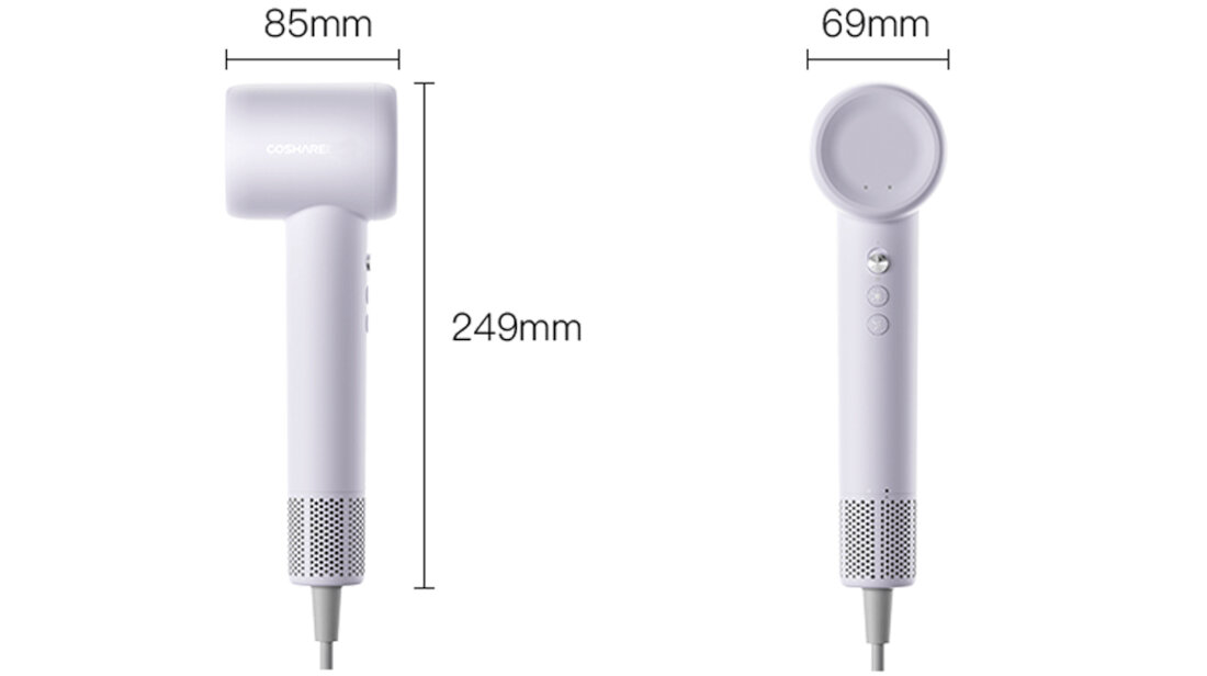 Suszarka COSHARE SuperFlowSE HD20E Fioletowy waga wymiary