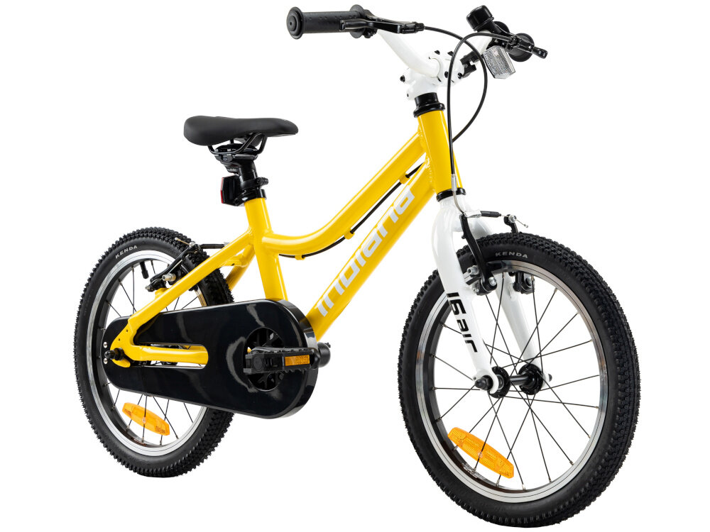 Rower dziecięcy INDIANA Air 16 cali Żółty dla dzieci od 4 do 6 lat lekkosc wytrzymalosc komfort SUPERLEKKIA konstrukcja waga 7 kg