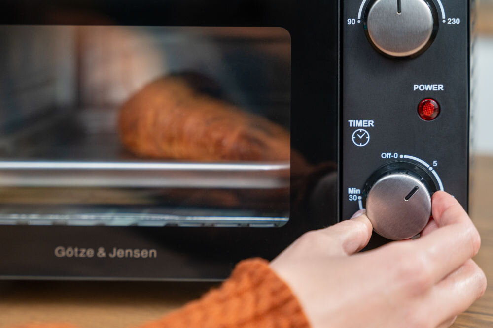 Piekarnik GOTZE & JENSEN MP210 pokrętło timera z podziałką od 0 do 30 minut