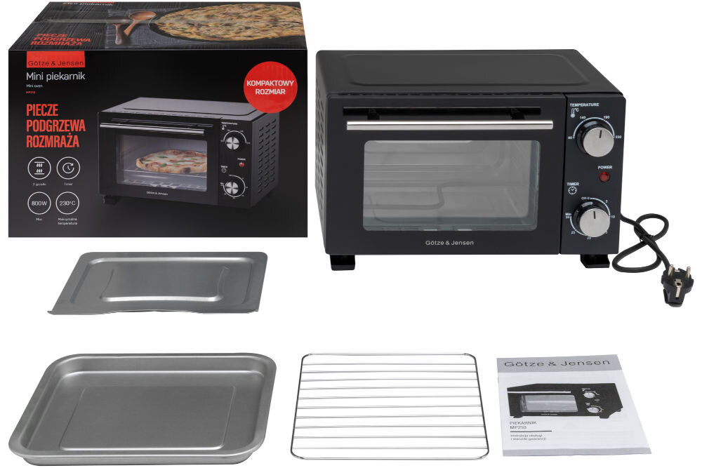 Piekarnik GOTZE & JENSEN MP210 opakowanie tacka na okruchy blacha ruszt instrukcja