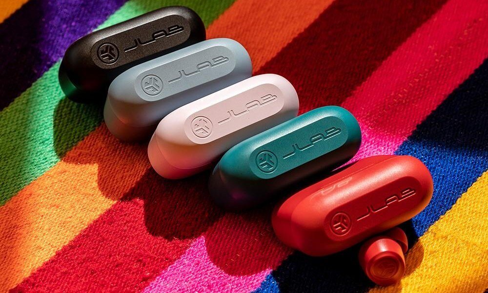 Słuchawki dokanałowe JLAB Go Air POP bezprzewodowa łączność bluetooth czas pracy czas działania dual connect  dźwięk rozmiar EQ3 udogodnienia sterowanie rozrywka odporność zestaw