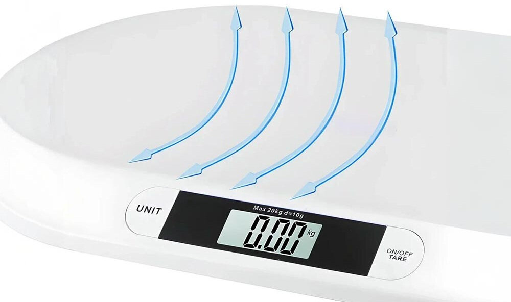 Waga dla niemowląt EXTRALINK Smart Life Baby EX.32204 Komfortowa powierzchnia Ergonomiczny kształt stabilne ułożenie malucha leży bezpiecznie