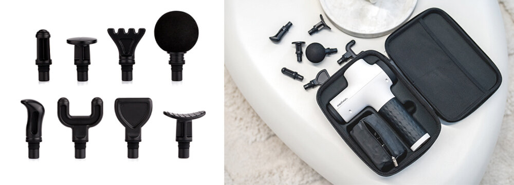 Pistolet do masażu MEDIVON Gun Revit zestaw akcesoria komplet wyposażenie