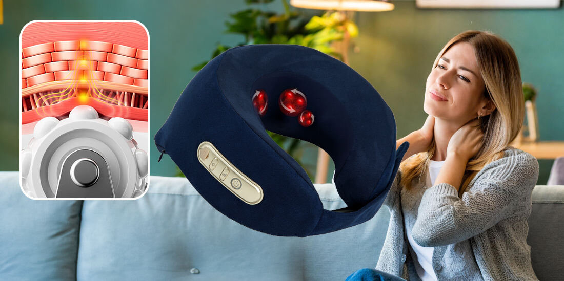 Masażer do karku MEDIVON Cerv 3D zdrowie konstrukcja timer terapia ukojenie Ultra-cichy mechanizm regulacja szybkość praca personalizacja atmosfera spokój opaska wyciszająca