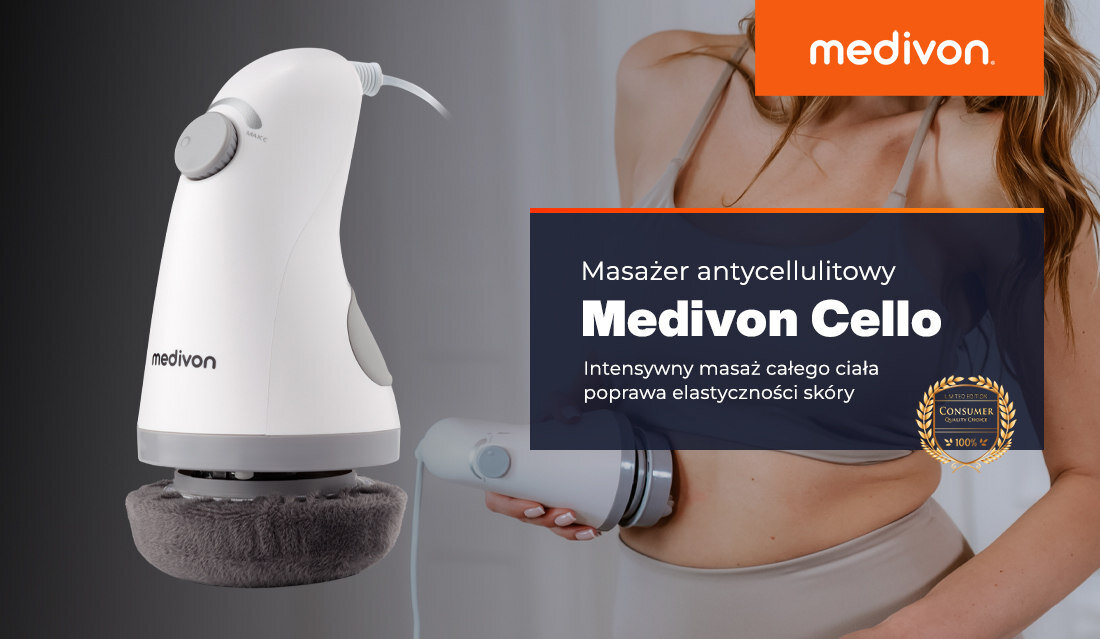 Masażer MEDIVON Cello lifestyle tło wizualizacja prezentacja wygląd