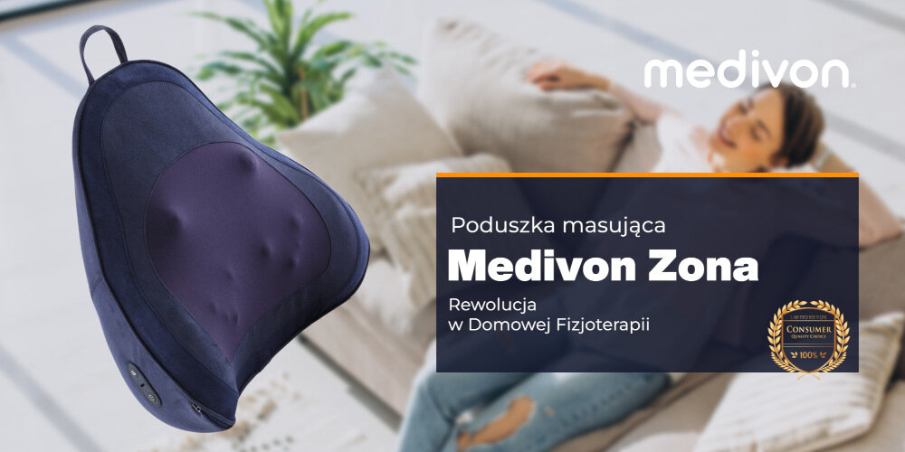 Poduszka masująca MEDIVON Zona lifestyle tło wizualizacja prezentacja wygląd