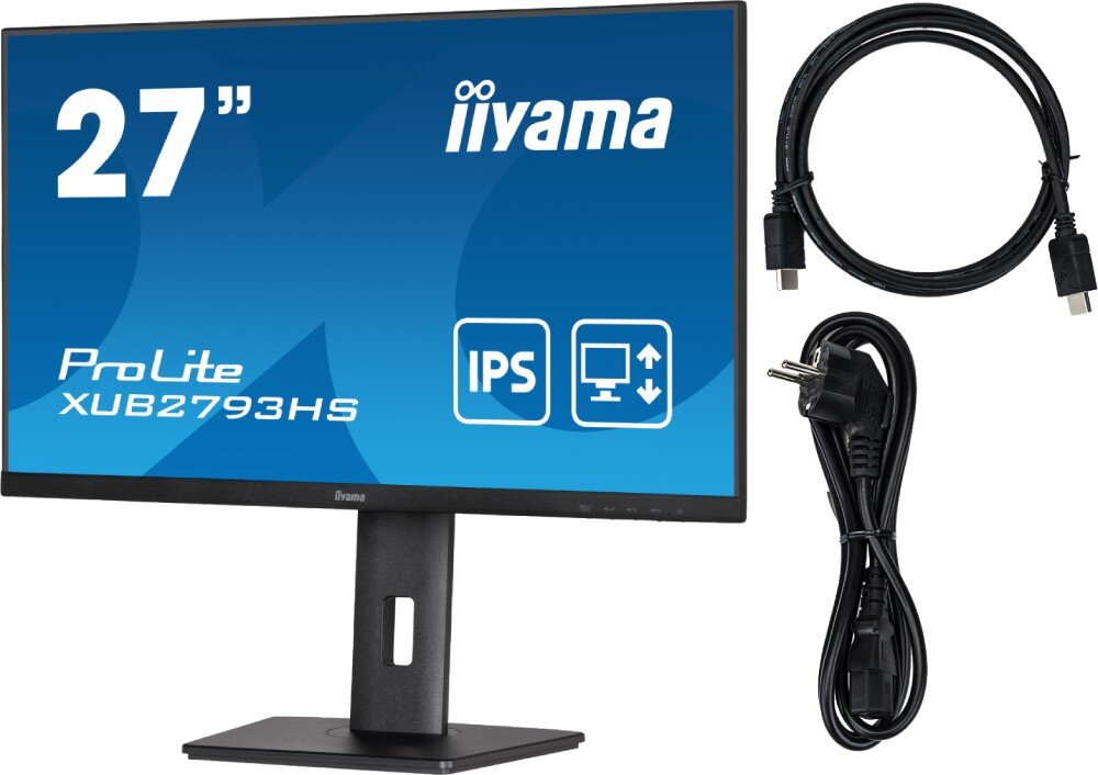 Monitor IIYAMA ProLite XUB2793HS-B6 27 1920x1080px IPS 100Hz 1 ms [MPRT] zestaw opakowanie