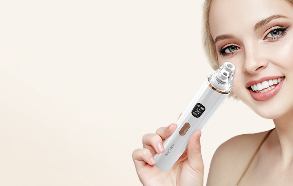 Odkurzacz do wągrów i zaskórników ANLAN 01-AHTY22-02A ergonomiczny design komfort pielęgnacja lekka poręczna konstrukcja przechowywanie transport