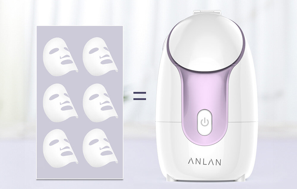 Sauna do twarzy ANLAN 01-AZLY21-02E siła nano mgiełka intensywne nawilżanie dokładne oczyszczanie subtelna wydajna para najgłębsze warstwy skóry 