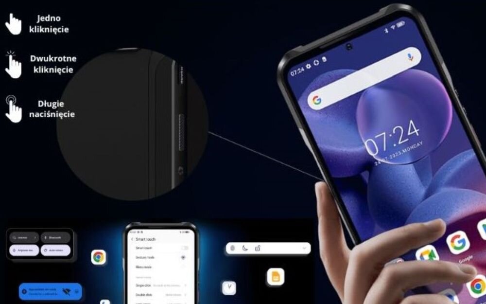 Smartfon DOOGEE V20S ekran bateria aparat procesor ram pamięć pojemność rozdzielczość zdjęcia filmy opis dane cechy blokady system łączność wifi bluetooth obudowa szkło odporność porty muzyka transfer sieć przekątna matryca waga czujniki oled amoled ips