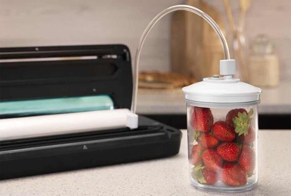 Zgrzewarka próżniowa CECOTEC Sealvac 120 SteelCut obudowa ze stali nierdzewnej, łatwe czyszczenie, zgrzewanie próżniowe słoików