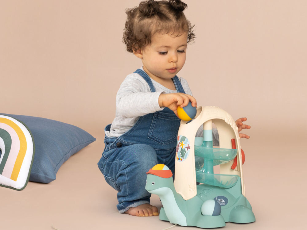 Zabawka edukacyjna SMOBY Little Żółw do ciągnięcia ze zjeżdżalnią dla piłeczek 7600140310