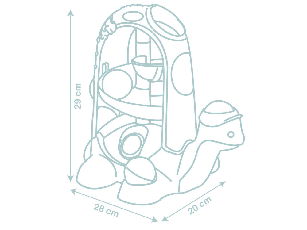 Zabawka edukacyjna SMOBY Little Żółw do ciągnięcia ze zjeżdżalnią dla piłeczek 7600140310 stała kontrola jakości wieloletnie doświadczenie wysokiej jakości materiały wysoki poziom świaomości ekologicznej
