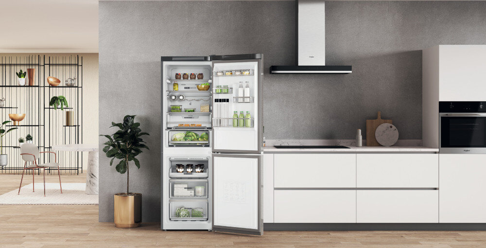 LODÓWKA WHIRLPOOL W7X 83T MX Kompresor inwerterowy Technologia ZenInverter cicha praca wahania temperatur niskie zużycie energii 34db