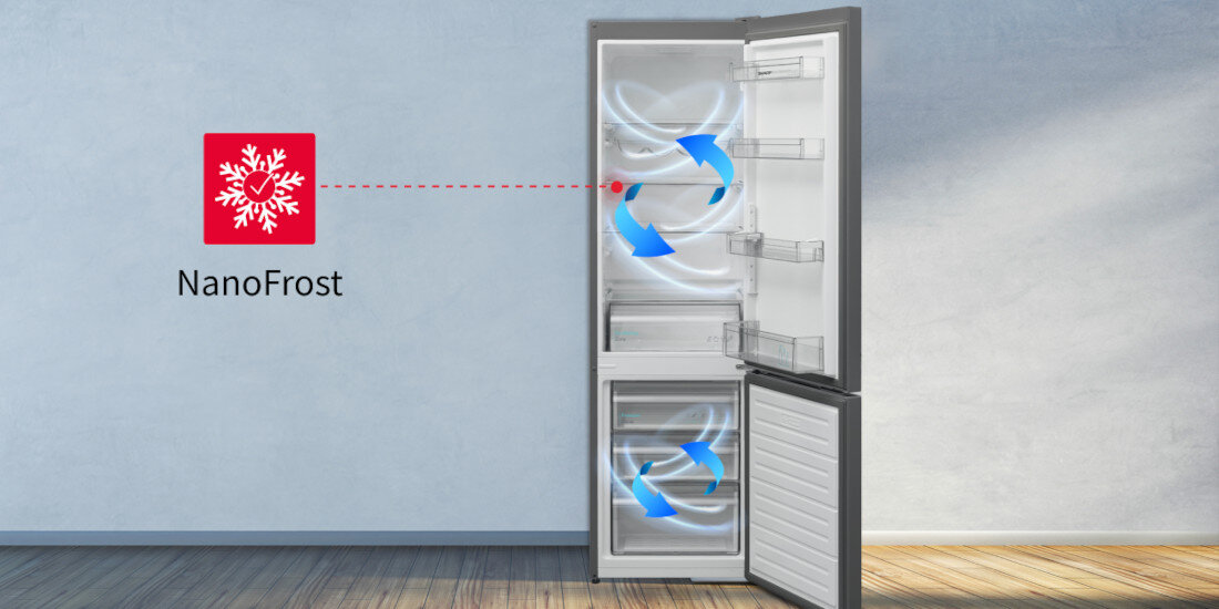 LODOWKA SHARP SJ-BB02DTXWF-EU NanoFrost chłodzenie