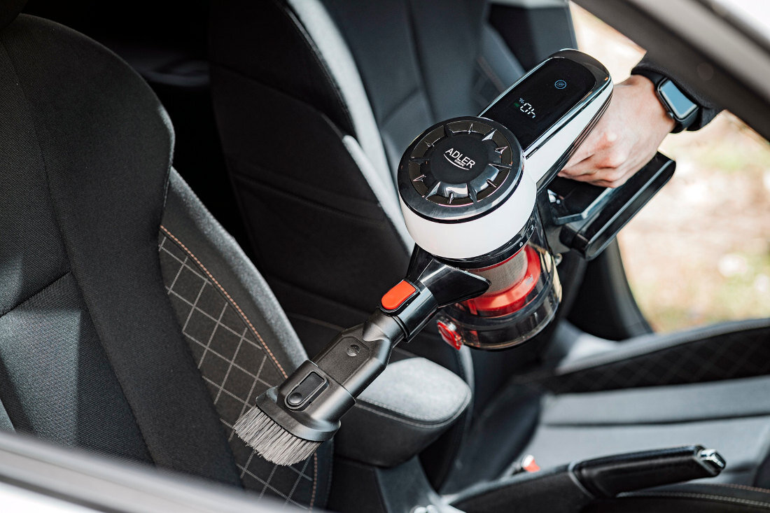 Odkurzacz ADLER AD 7048 Dopasowana moc pracy Dwa tryby ssania Tryb niski 10 000 Pa tryb wysoki 18 000 Pa do 15 minut kontrola zużycie energii