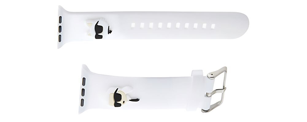 Pasek KARL LAGERFELD 3D Rubber Karl & Choupette Heads do Apple Watch (38/40/41mm)