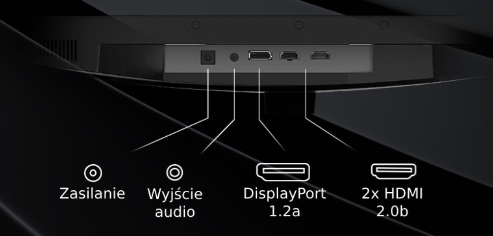 Monitor MSI G244F E2 23.8 1920x1080px IPS 180Hz 1 ms porty złącza podłączenie