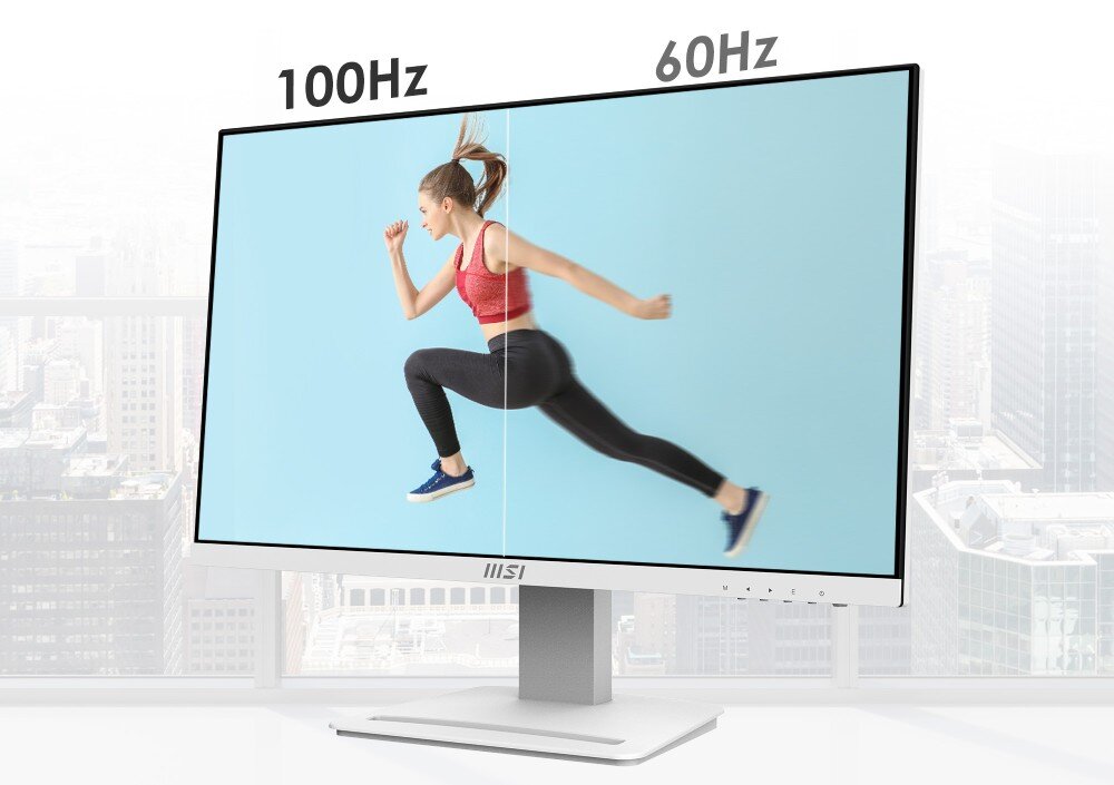 Monitor MSI Pro MP243XW 23.8 IPS 1920x1080px 100Hz 4ms [GTG] płynność odświeżanie czas reakcji FreeSync synchronizacja