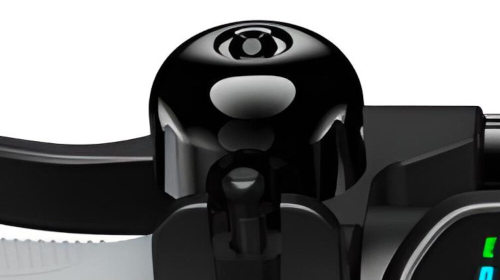 Hulajnoga elektryczna SEGWAY Ninebot Kickscooter C2 Pro Czarno-niebieski sygnal dzwiekowy dzwonek komunikacja z innymi uzytkownikami ruchu wieksze bezpiczenstwo