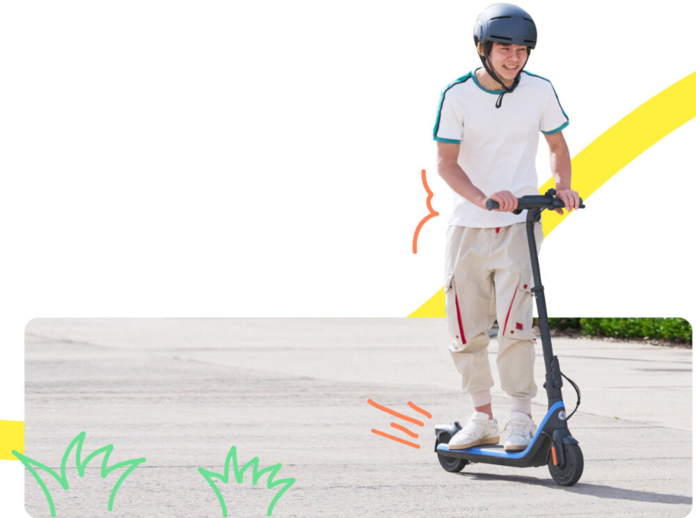 Hulajnoga elektryczna SEGWAY Ninebot Kickscooter C2 Pro Czarno-niebieski bateria wydajna napiecie 21,6 V pojemnosc 5,0 Ah dystans do 35 km czas ladowania okolo 4 godzin