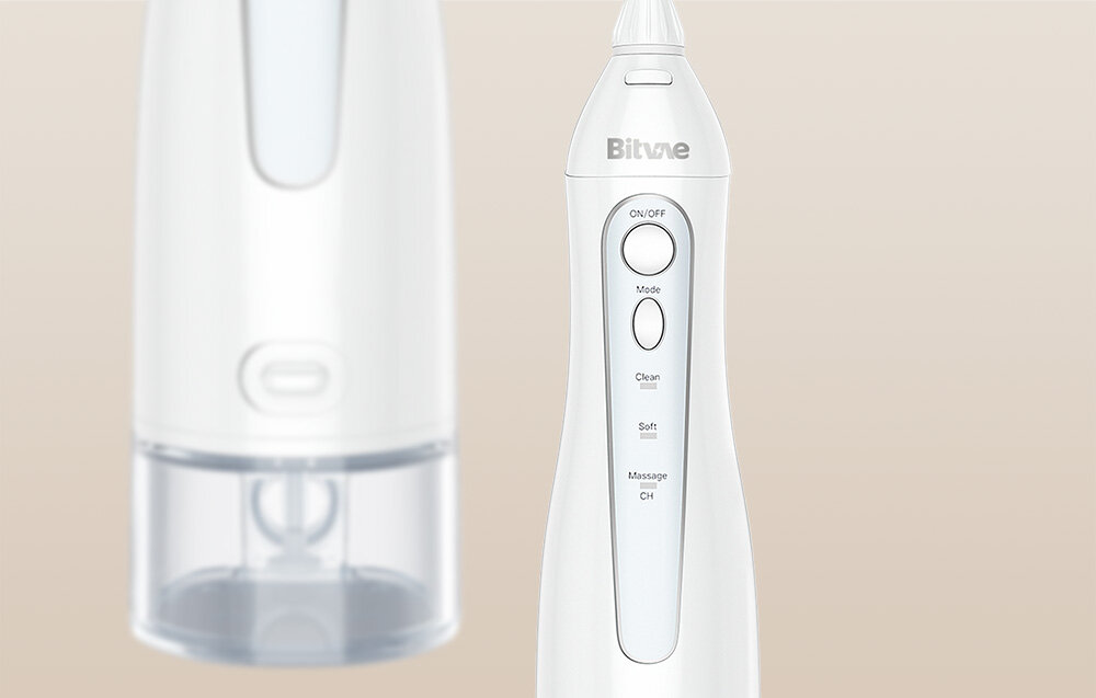 Irygator BITVAE BV 5020E Biały ergonomiczna konstrukcja intuicyjne przyciski łatwa wygodne użytkowanie elegancki design łatwe utrzymanie czystości komfort użytkowania trzy tryby pracy solt clean massage