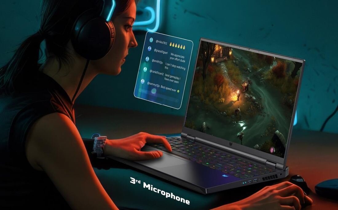 Laptop ACER Predator Helios PH16-72 - PurifiedVoice 2.0