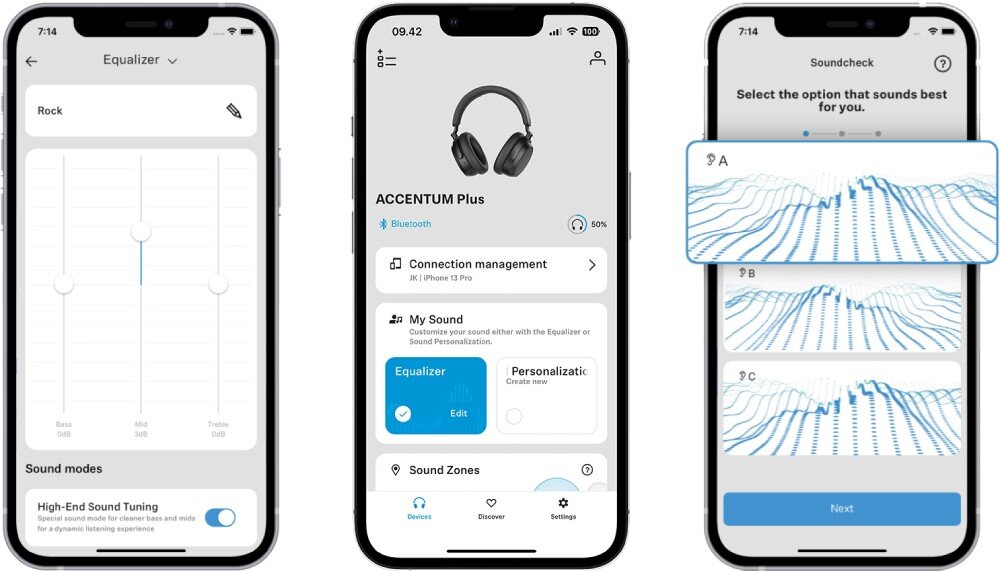 Słuchawki nauszne SENNHEISER Accentum Plus Czarny aplikacja funkcje narzędzia