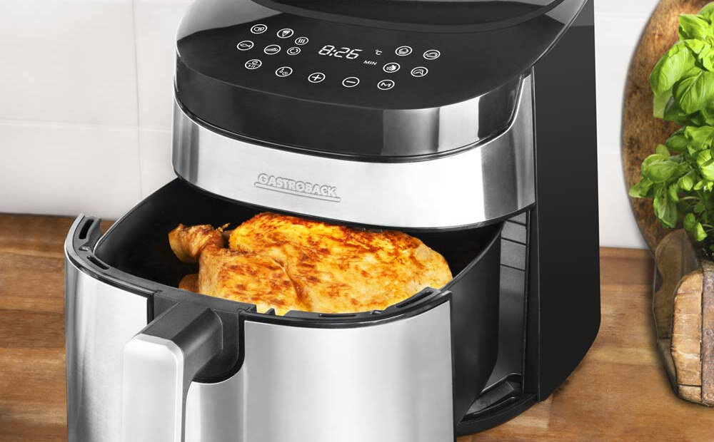 Frytkownica beztłuszczowa GASTROBACK 42582 Stalowo-czarny Air Fryer Wysoka moc osiem programów możliwości