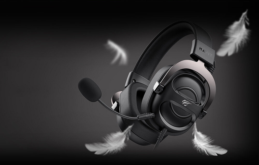 Słuchawki HAVIT H2002E design komfort lekkość dźwięk jakość wrażenia słuchowe ergonomia lekkość sport aktywność podróże czas pracy działanie akumulator