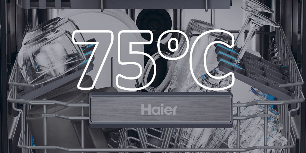 ZMYWARKA HAIER SXI1C3BF2BT-01 wysokie temperatury 75°C higiena zabrudzenia tłuszcz eliminacja bakterii zarazków dziecięce butelki akcesoria