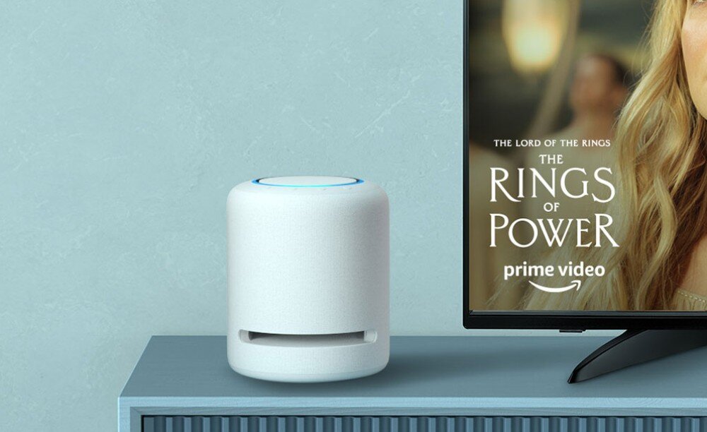 Amazon Echo Studio Biały porty konstrukcja zasilanie
