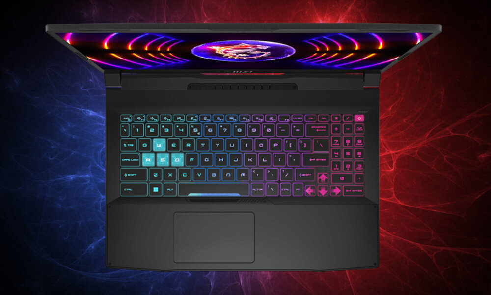 Laptop MSI Katana 17 B12UCRK-1056XPL 17.3 IPS 144Hz i7-12650H 16GB RAM 512GB SSD GeForce RTX3050 klawiatura podświetlenie strefy klawisze skok