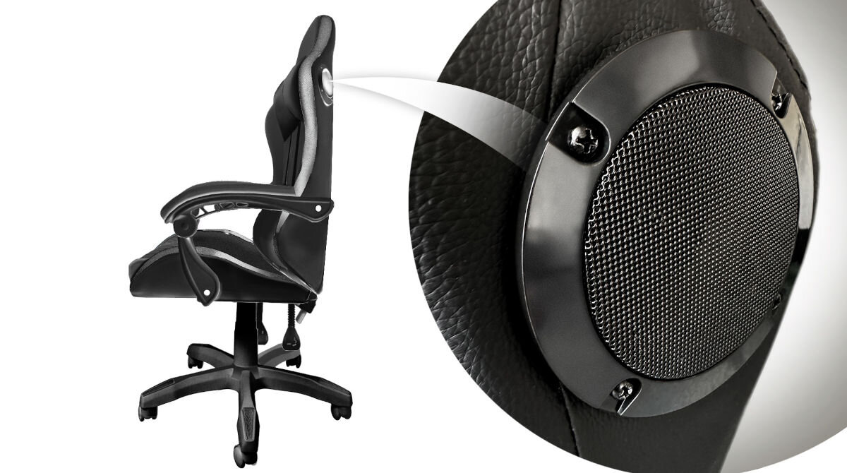 Fotel COBRA WS8152 RGB + BT Głośniki Czarny wbudowane głośniki Bluetooth