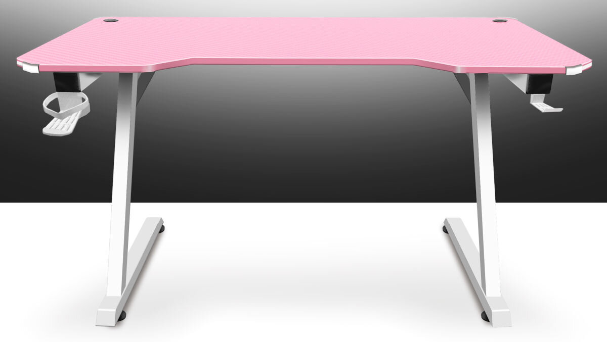 Biurko COBRA CRF4575RGB Różowy tekstura z włókna węglowego 3D z zaawansowaną technologią powłoki UV wytrzymałe odporne na zadrapania efektowny wygląd wodoodporne regulowane stopy