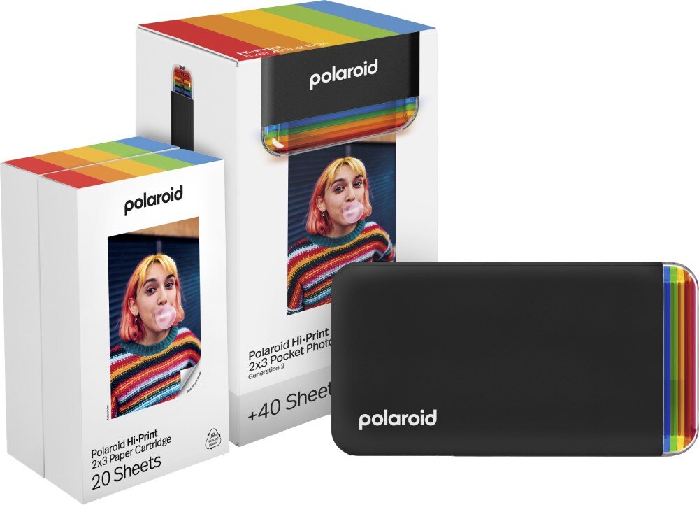 Drukarka POLAROID Hi-Print Gen 2 E-box Czarny wygląd opis