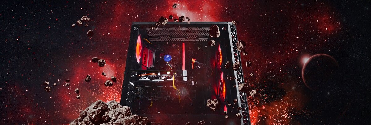 Komputer ADAX Draco R5-1600 8GB SSD 512GB GeForce GTX1050Ti Windows 10 Home Hardy wojownik