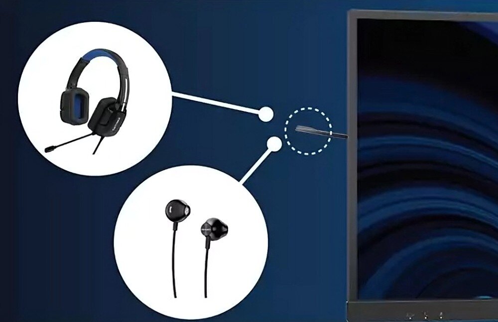 Monitor PHILIPS 49B2U6900CH Grafika prezentująca hak na słuchawki wbudowany w boczną krawędź monitora, wygoda, rozwiązania