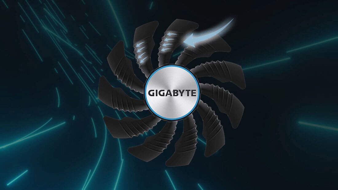 Karta graficzna GIGABYTE GeForce RTX 3050 Eagle OC 6GB - Wentylator Blade