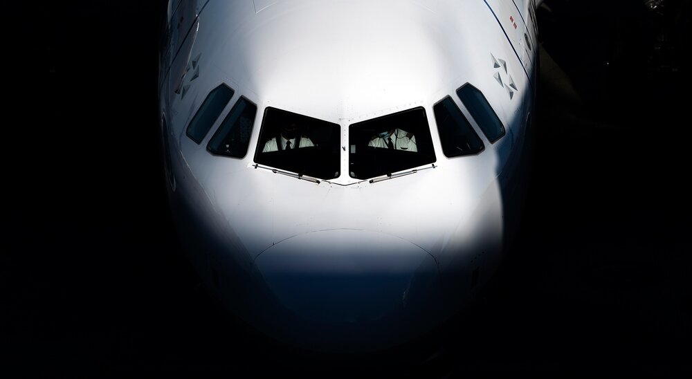 Obiektyw PANASONIC S-R70300E 70-300mm f-4.5-5.6  kabina samolotu  