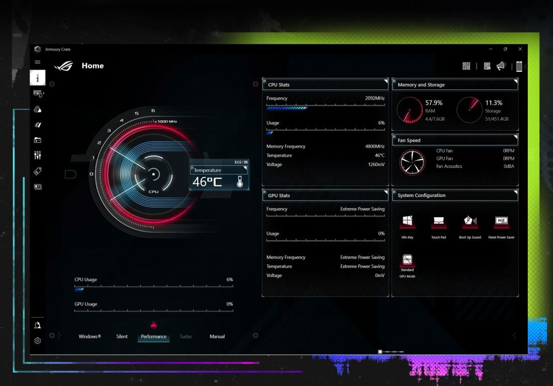 Laptop ASUS ROG Strix G18 - Armoury Crate 