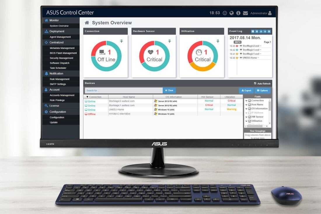 Komputer ASUS ExpertCenter D7 SFF  - ASUS Control Center 