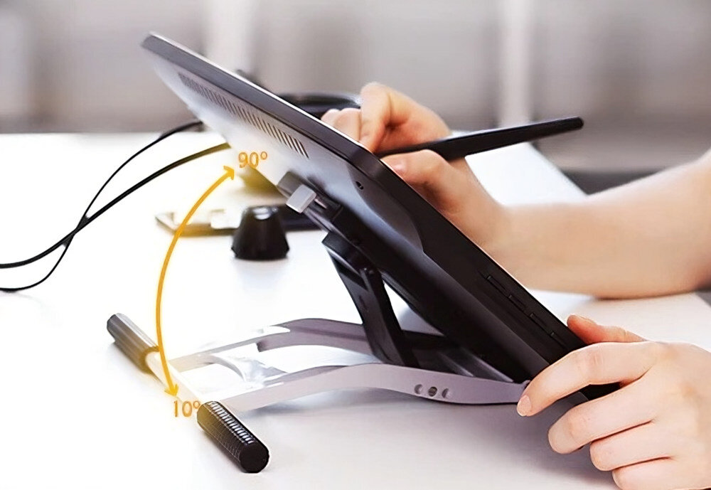 Tablet graficzny GAOMON PD156 Pro stojak nachylenie wymiary wielkość