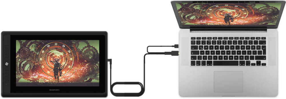 Tablet graficzny GAOMON PD156 Pro kompatybilność podłączenie port
