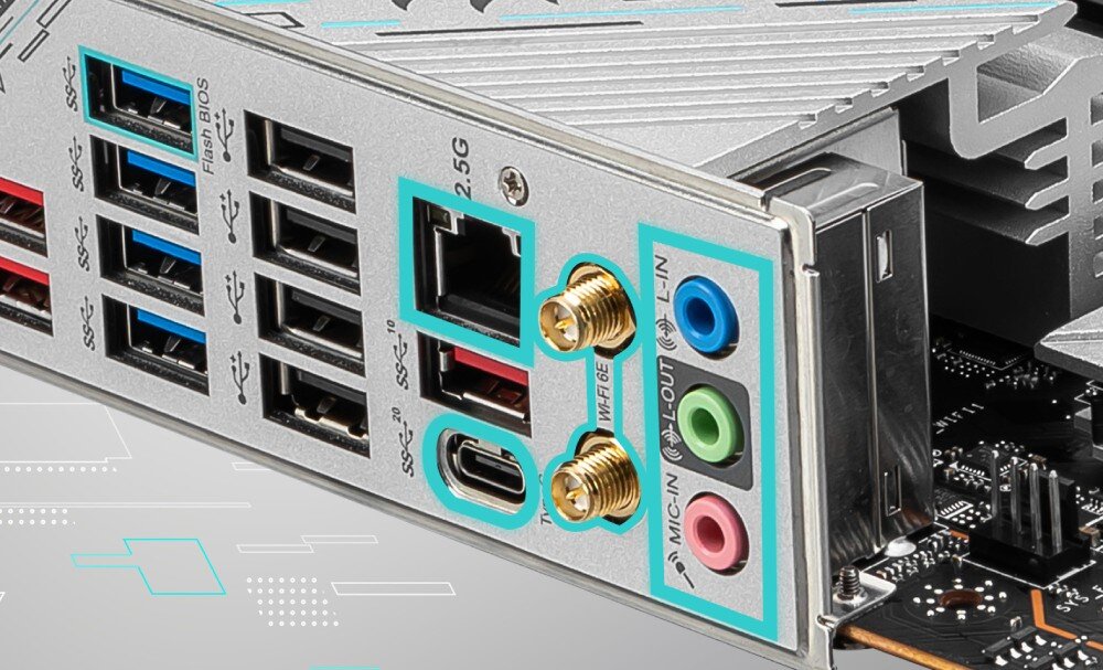 Płyta główna MSI X670E Gaming Plus WiFi łączność Wi-Fi LAN Bluetooth