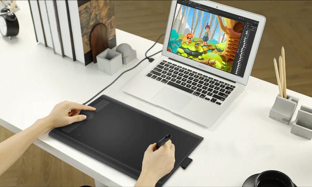 Tablet graficzny GAOMON M10K waga ergonomia pióro