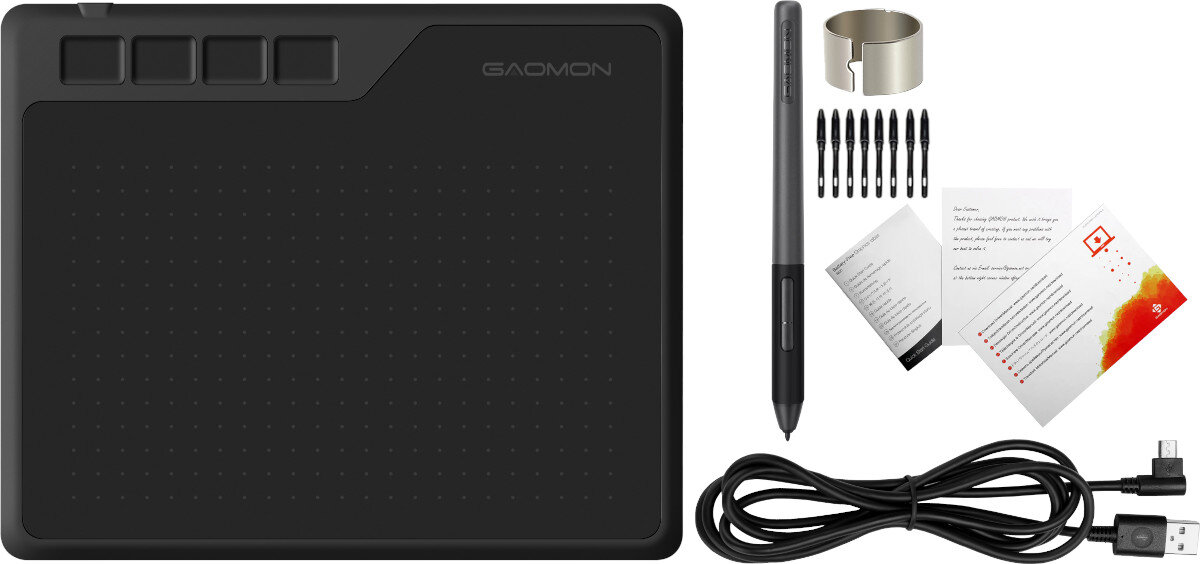Tablet graficzny GAOMON S620 zestaw akcesoria