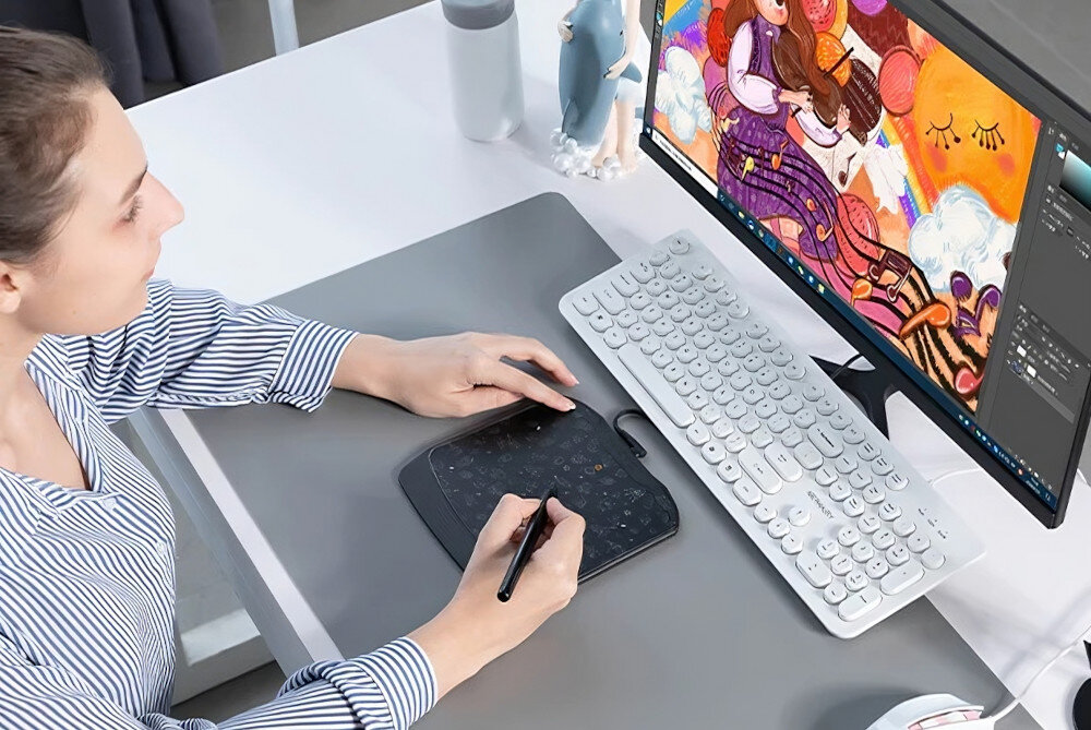 Tablet graficzny GAOMON S830 nachylenie przyciski skróty